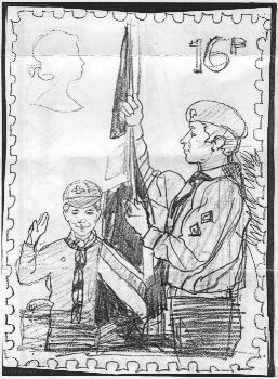 Scout stamp sketch # 1